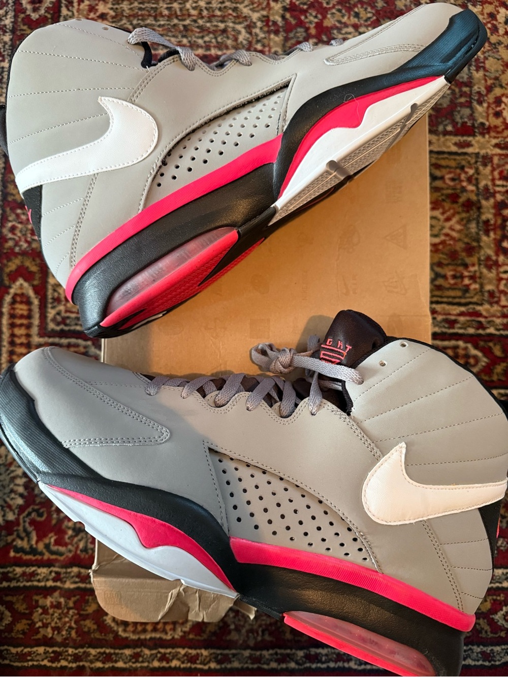 Nike Air Maestro Flight - Gray and Pink High-Top Sneakers